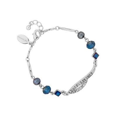 Designer blue multi bead bracelet